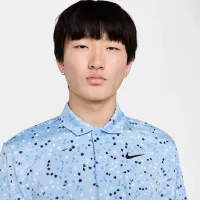 Nike Dri-FIT Tour мужские Floral для гольфа Polo синий