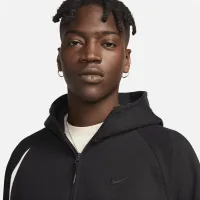 Nike Swoosh мужские 1/2-Zip Fleece Толстовка с капюшоном цвет черный