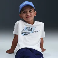 Nike Little дитячі Unwrapped Futura футболка колір білий