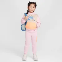 Nike Little детские 2-Piece Keep Climbing French Terry Pullover Толстовка с капюшоном набор Pink