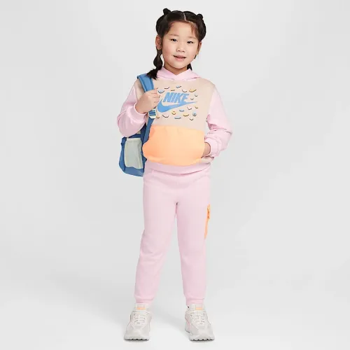 Nike Little детские 2-Piece Keep Climbing French Terry Pullover Толстовка с капюшоном набор Pink