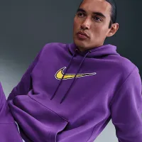 Nike Sportswear Club мужские Fleece Толстовка с капюшоном цвет фиолетовый