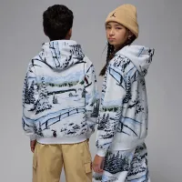 Nike Jordan Brooklyn Fleece Big дитячі Holiday Pullover Толстовка з капюшоном колір білий