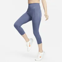 Nike Go женская Firm-Support С высокой Талией Cropped лосины с карманамисиний