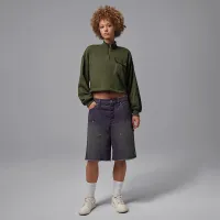 Nike Jordan Brooklyn Fleece женская 1/4-Zip Hike Mike Top цвет зеленый