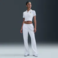 NikeCourt Heritage женская Short-Sleeve Cropped Tennis Polo цвет белый