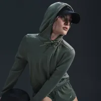 Nike Therma-FIT One женская Pullover Толстовка с капюшоном цвет зеленый