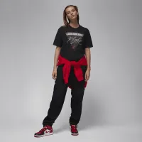 Nike Jordan Flight Heritage жіноча Graphic футболка колір чорний