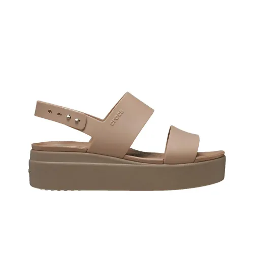 Шлёпанцы Crocs Brooklyn Low Wedge 206453-2EL - Бежевый
