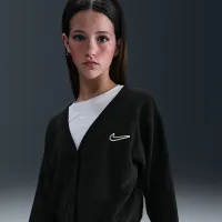 Nike Sportswear Big детские (Girls') Long-Sleeve Fleece Top цвет черный