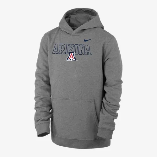 Arizona Club Fleece Big детские (для мальчиков) Nike College Толстовка с капюшоном цвет серый