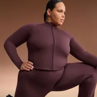 NikeSKIMS Matte женская Mock-Neck Full-Zip Куртка цвет красный
