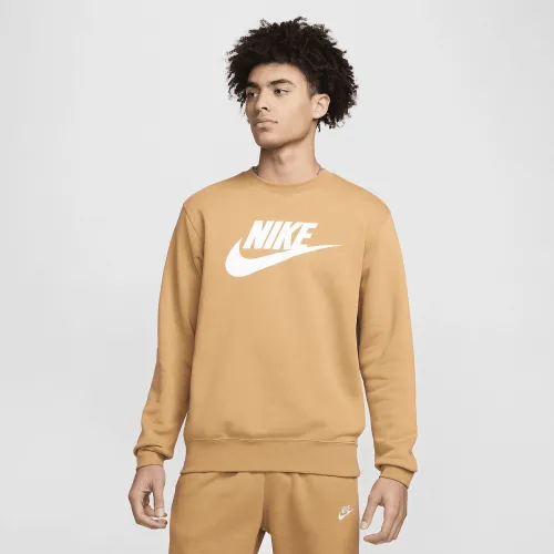 Nike Sportswear Club Fleece мужские Graphic Crew цвет коричневый