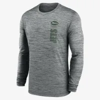 New York Jets Sideline Velocity мужские Nike Dri-FIT NFL Long-Sleeve футболка цвет серый