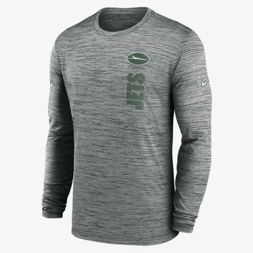 New York Jets Sideline Velocity мужские Nike Dri-FIT NFL Long-Sleeve футболка цвет серый