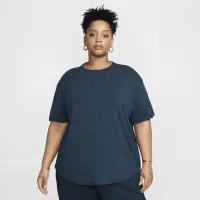Nike One Relaxed жіноча Dri-FIT Short-Sleeve Top (великі розміри) блакитний