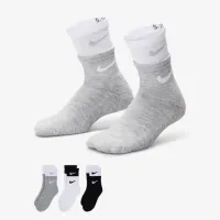 Nike Little детские Double Welt Ankle носки (3 пары) цвет черный