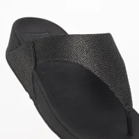 Japonki FitFlop Lulu Glitz-Canvas Toe-Post HQ9-B06 - Чорні