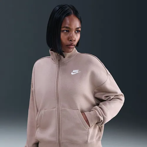 Nike Sportswear Club Fleece женская Loose Track Куртка цвет коричневый
