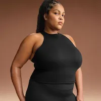 NikeSKIMS Matte жіноча Mock-Neck Racerback Tank Top колір чорний