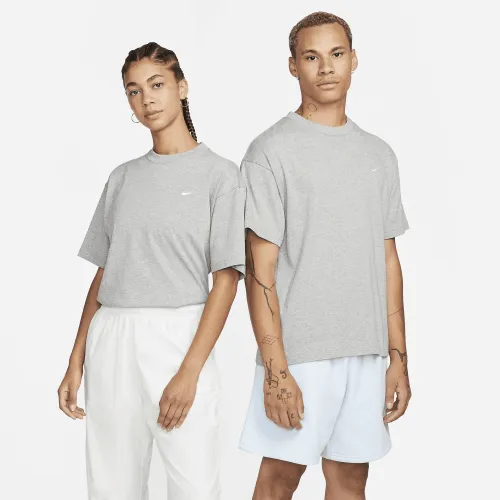 Nike Solo Swoosh футболка колір сірий
