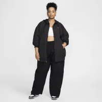 Nike Windrunner женская С высокой Талией Woven Open-Hem Pants (большие размеры) цвет черный