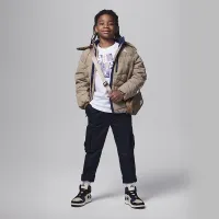 Nike Air Jordan Cutout Tee Big Kids футболка цвет белый