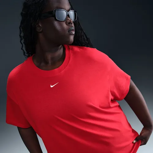 Nike Sportswear Essential жіноча футболка (великі розміри) колір червоний