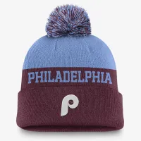 Philadelphia Phillies Rewind Peak мужские Nike MLB Cuffed Pom Beanie цвет красный