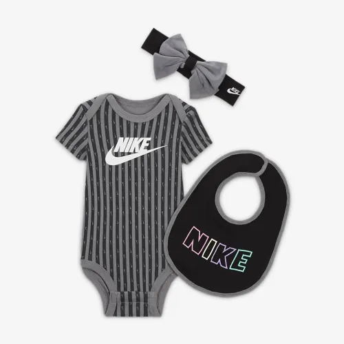 Nike Baby Swoosh Stripe 3-Piece Bodysuit набор цвет черный