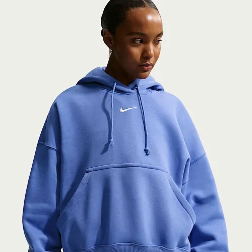 Nike Sportswear Phoenix Fleece женская Over-оверсайз Pullover Толстовка с капюшоном синий
