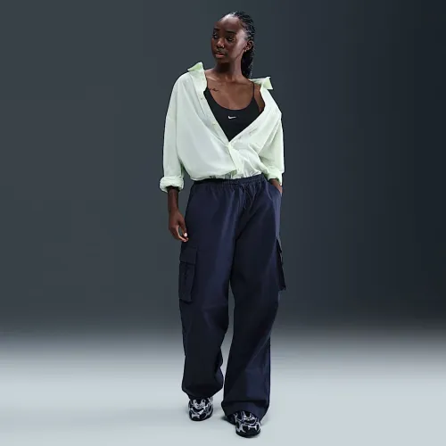 Nike Sportswear женская Mid-Rise оверсайз Woven Cargo Pants синий