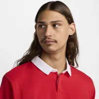 Nike Club Fleece чоловічі Long-Sleeve Fleece Polo колір червоний