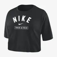 Nike женская Dri-FIT Cropped Track & Field футболка цвет черный