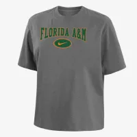 FAMU женская Nike College Boxy футболка цвет серый