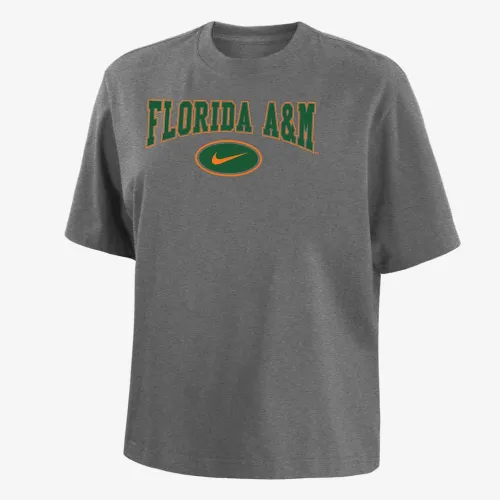 FAMU женская Nike College Boxy футболка цвет серый