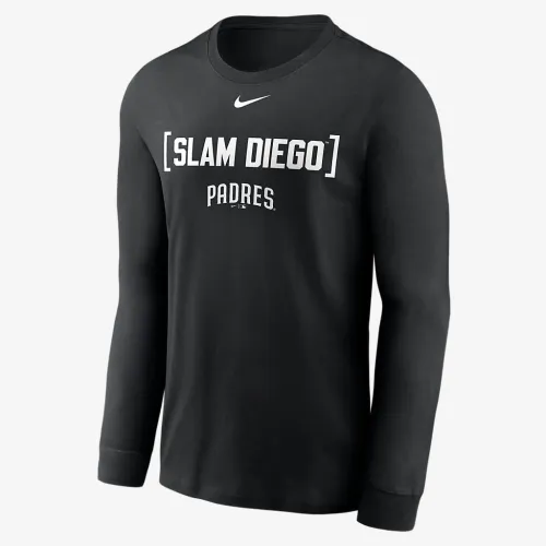 San Diego PaКостюм Fashion мужские Nike MLB Long-Sleeve футболка цвет черный