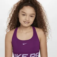 Nike Pro Swoosh Girls' Sports Bra цвет фиолетовый