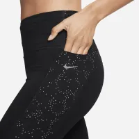 Nike Fast жіноча Mid-Rise 7/8 Printed лосіни з кишенямиколір чорний