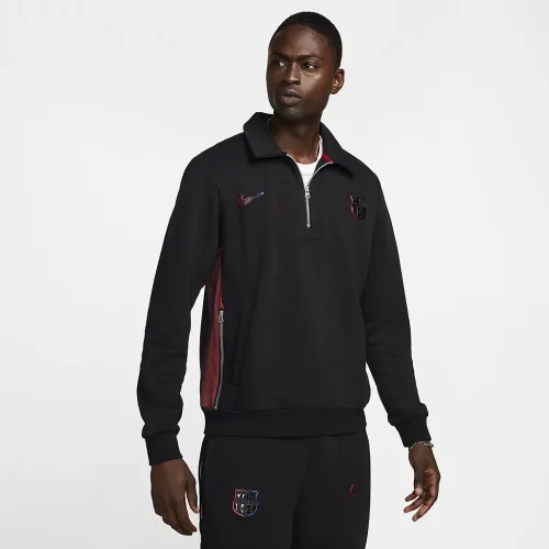 FC Barcelona Standard Issue Away чоловічі Nike Dri-FIT Soccer 1/4-Zip Top колір чорний