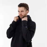 Кофта/футболка Champion Waffle Insert Reverse Weave Толстовка з капюшоном 218643-KK001 - Чорна