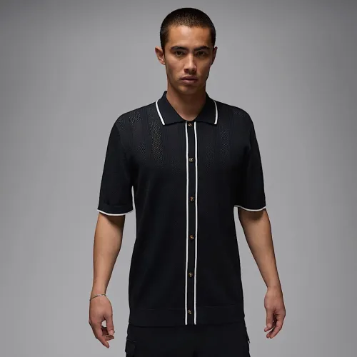 Nike Jordan Sport ​Men’s Knit Button-Down для гольфу Top колір чорний