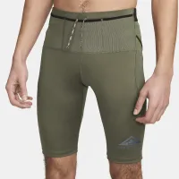 Nike Trail Lava Loops мужские Dri-FIT Running 1/2-Length Tights цвет зеленый