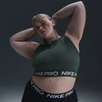 Nike Pro жіноча Dri-FIT Cropped Tank Top (великі розміри) колір зелений