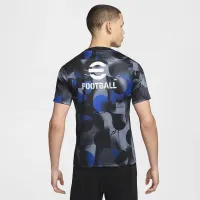 Inter Milan Academy Pro мужские Nike Dri-FIT Soccer Short-Sleeve Pre-Match Top цвет черный