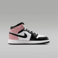 Nike Air Jordan 1 Mid Big детские Кроссовки цвет белый