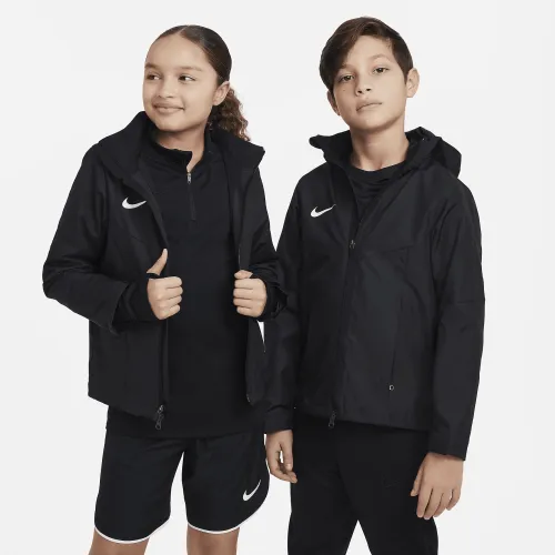Nike Storm-FIT Academy Big детские Soccer Rain Куртка цвет черный