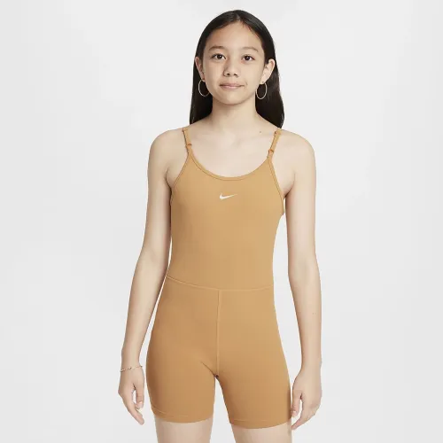 Nike One Girls' Dri-FIT Unitard цвет коричневый