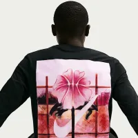 Nike Essential мужские Long-Sleeve баскетбольные футболка цвет черный