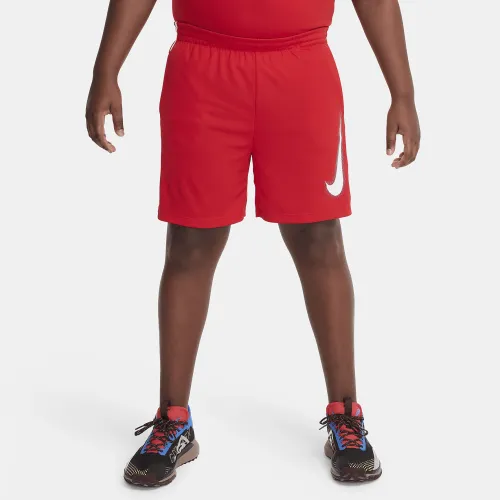 Nike Dri-FIT Multi+ Big детские (для мальчиков) Graphic тренировочные шорты (Extended Size) цвет красный